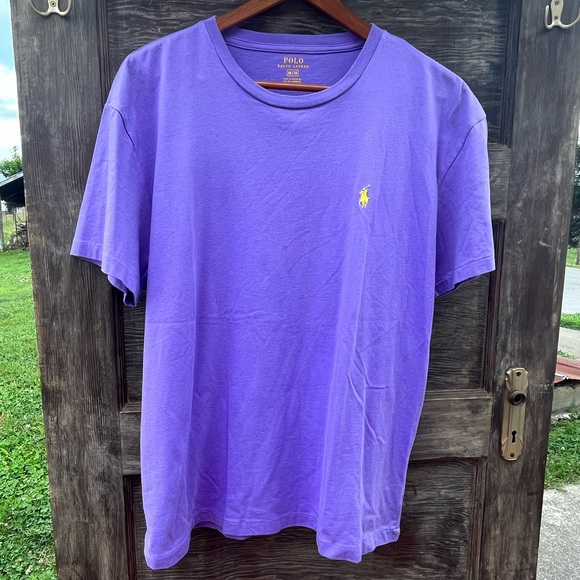 Polo Ralph Lauren Tops - Polo by Ralph Lauren Round Neck Short Sleeve Top, Purple |M